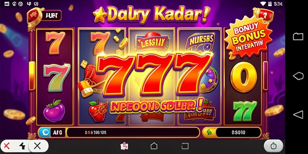 Layar bonus yang menawarkan kesempatan menang besar.